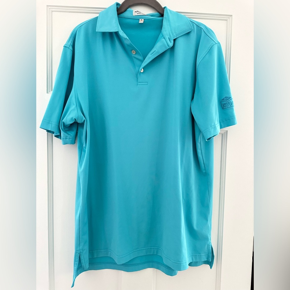 Peter Millar Summer Comfort Men's Polo Shirt - Turquoise Blue